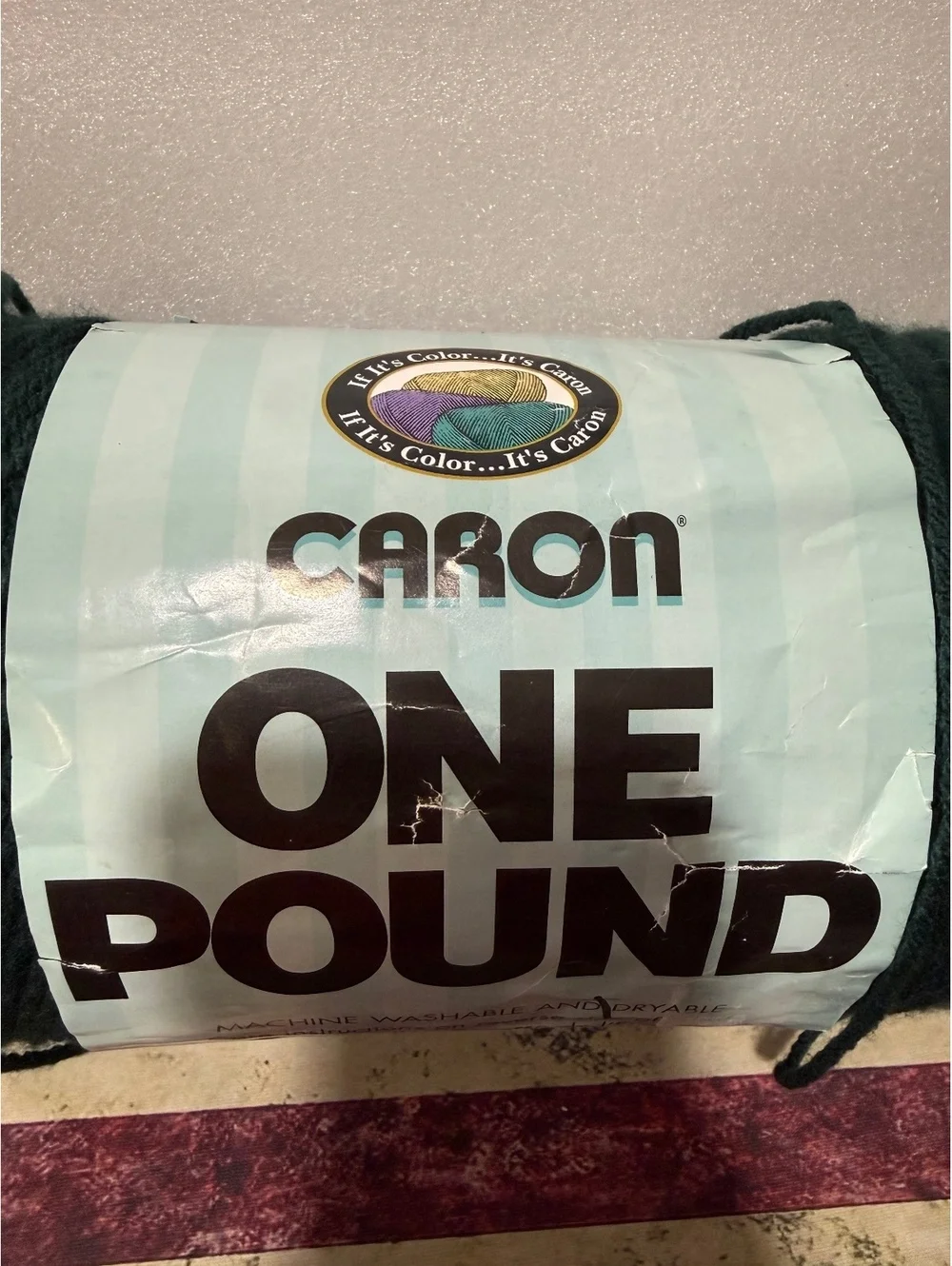Caron One Pound Yarn Forest Green 534 16 oz 100% Acrylic Made USA
